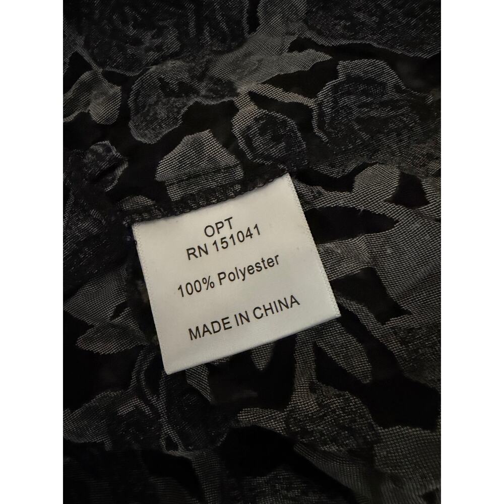 NWT $140 New O.P.T velvet chiffon dress floral black & gray sz Small - Picture 7 of 7
